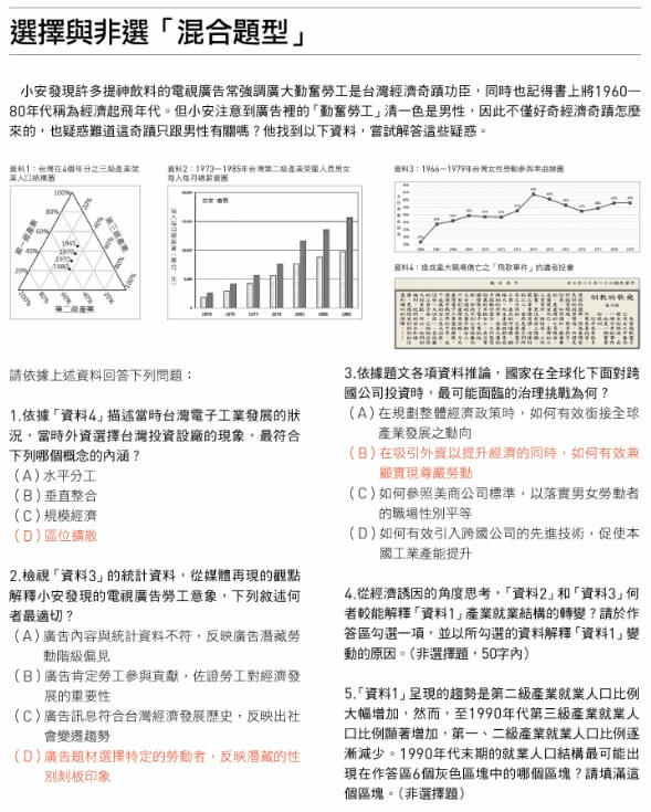 111年學測社會科試題